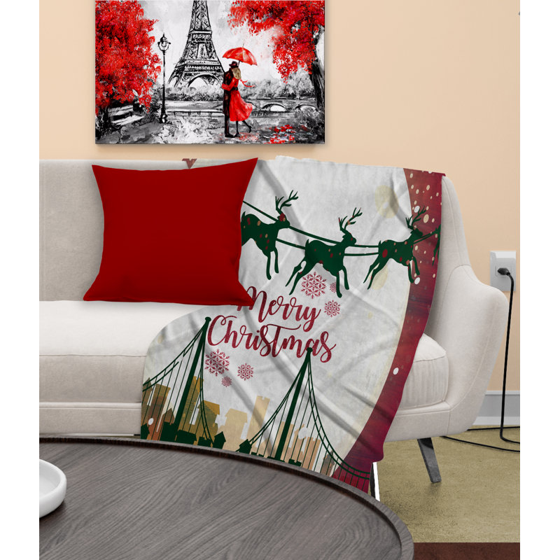 Jeté Santa in the City Blanket, l 30 po x L 40 po