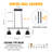 Aber 3 - Light Dimmable Kitchen Island Dome Chandelier