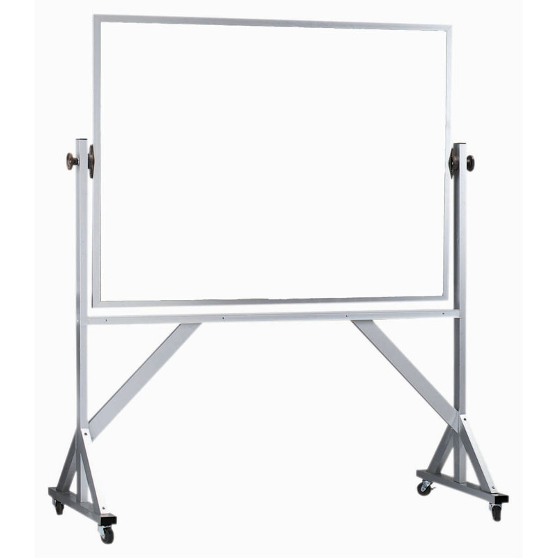 Tableau blanc sur pied réversible, H 4 pi x L 6 pi