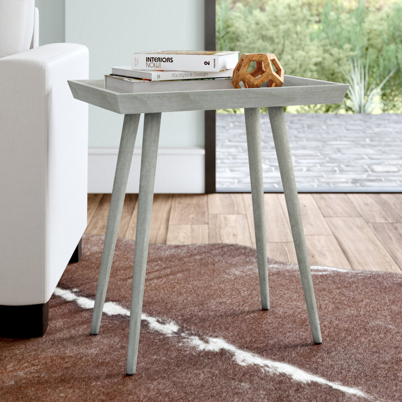 Table de bout avec plateau Brycine, Gris ardoise
