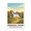 Springhill House, Northern Ireland - Romantic Country House Escape Travel Poster. Giclee Print On Wrapped Canvas. Wall Art, Home Decor - Castles & Palaces, Northern Ireland - Wrapped Canvas Print-2016423068