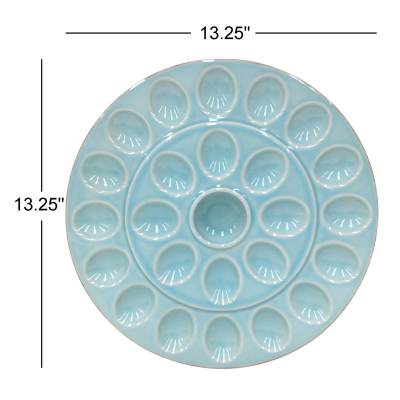 Costa Nova Cook & Host Egg Platter, Robins Egg Blue
