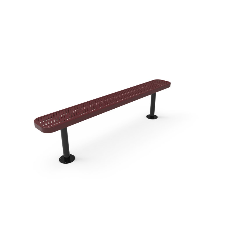 Banc revêtu de tissu, mauve, perforé, 6 pi, sans dossier, surface, 6ft No-Back Surface, Punched, Mauve