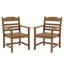 Chaise de patio avec ensemble de 2 accoudoirs, imitation grain de bois texturé-1334526869