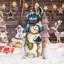 Figurine en bois chaleureuse voeux