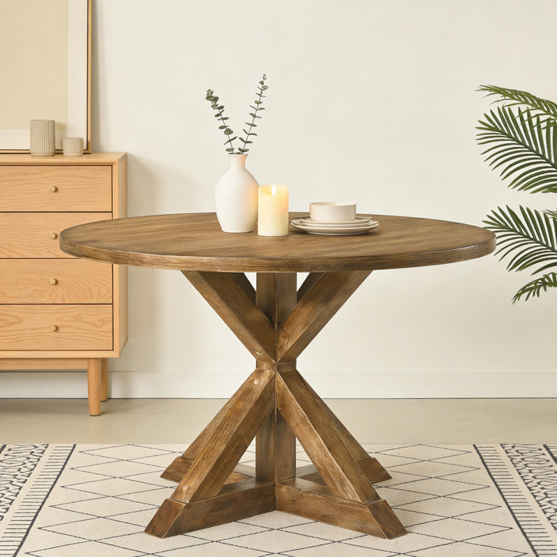 Table de salle à manger en chêne vieilli