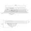 Comptoir de meuble-lavabo en quartz blanc Carrara de 42 po Ariel avec rebord à onglet de 1,5 po d'épaisseur avec lavabo simple ovale et dosseret inclus
