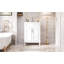 Meuble-lavabo 24 po avec lavabo supérieur, armoire de rangement moderne avec 2 portes à fermeture douce et tablette réglable, structure en bois massif-468015076