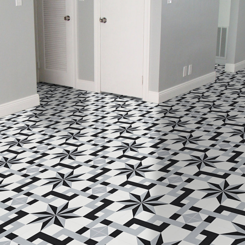 Carreau de sol en ciment à motif de murs 8 po x 8 po Sahara