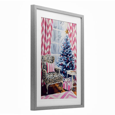 «Trendy Glam Christmas», reproduction encadrée sous verre, design par Arlington Prints