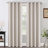 Linen Blackout Curtain for Bedroom/Living Room Thermal Insulated Grommet Linen Look Curtain Drapes Primitive Textured Burlap Effect Window Drapes 1 Panel-2076261162-2076261331