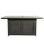 Foyer de table rectangulaire en aluminium 50 x 32 po avec verre et couvercle