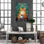 «Orange Cat I Drink Coffee - 1 Pièce Rectangle Grap», impression d'art graphique sur toile tendue-1729365355