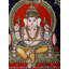 Bénédiction du dieu Ganesha | Or 24 carats | Peinture encadrée de Tanjore