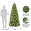 Arbres de Noël artificiels pré-éclairés, lumières chaudes, embouts de branches mixtes en PE et PVC, base en métal-439337463