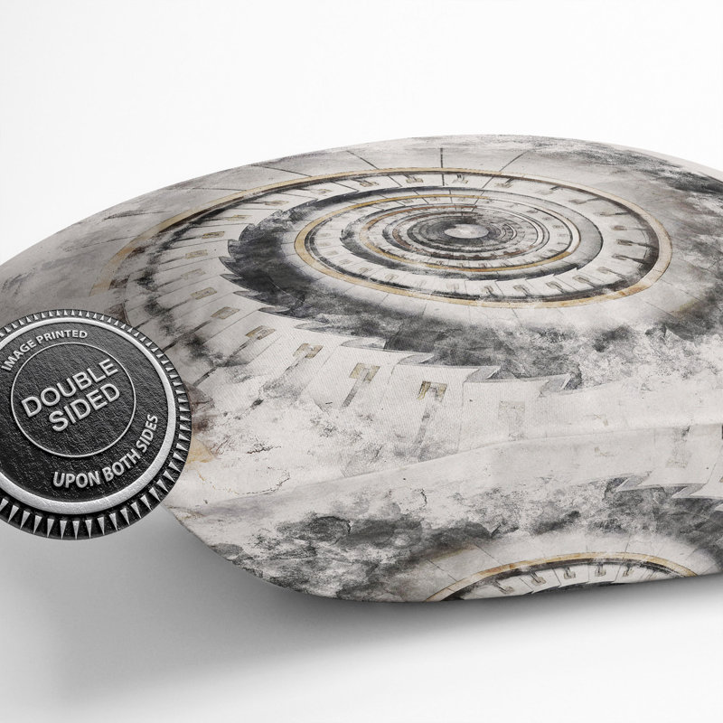 Spiral Staircase Architecture Vol.1 Scatter Cushion, 55cm H x 55cm W x 20cm D, Grey