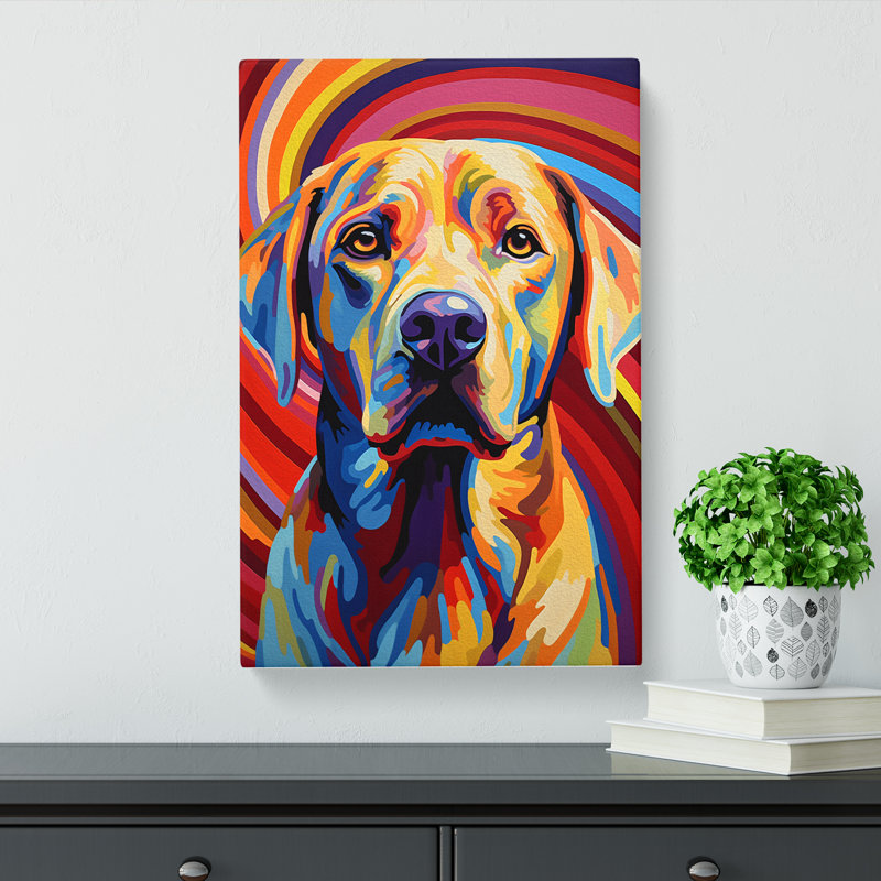 Labrador Retriever Op No.4 - Wrapped Canvas, 50cm H x 35cm W x 3cm D