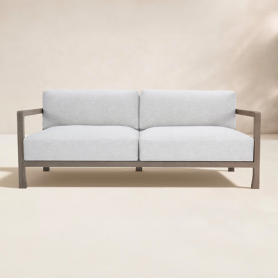 Tanah 80'' Wide Teak Loveseat with Cushions