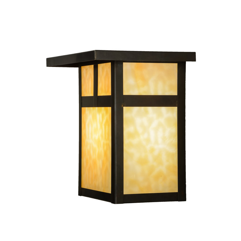 Lanterne murale d'extérieur Hyde Park «T» Mission Craftsman, H 12,5 po x l 12 po x P 9 po