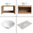 Rarnby 30" Single Sink Wall Mounted Bathroom Vanity, Floating Vanity with 2 Doors, White Ceramic Sink-128651756-128651760