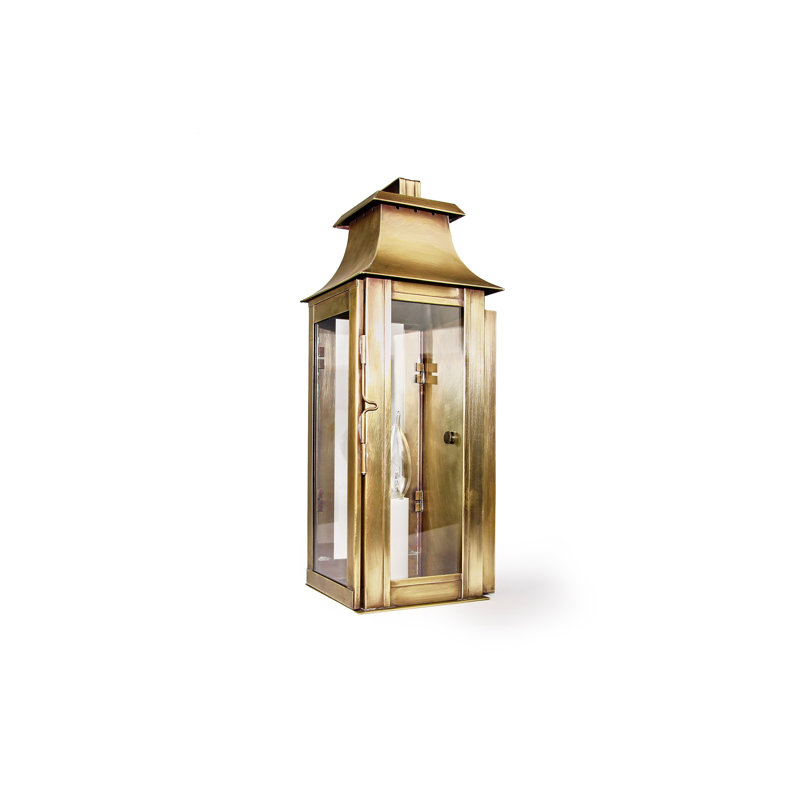 Petite bougie Concord, Laiton antique, Clair, H 13 po x l 6 po x P 6,5 po