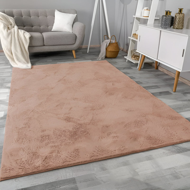 Alcus Mink Faux Fur Accent Rug Designer Mink Shag Throw - Sumptuous Textured Faux Hide Accent Rug, Rectangle 60 x 110 cm
