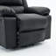 Fauteuil inclinable noir en polyuréthane chauffant et inclinable à massage pour personnes âgées-2048372451