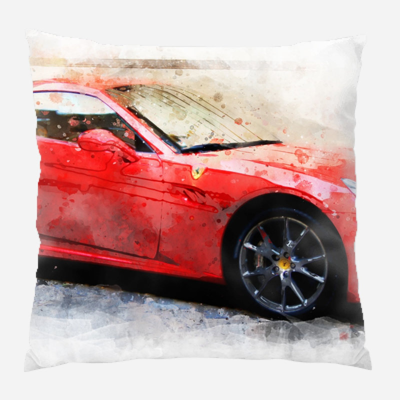 Housse et insert de coussin carré Motley Car, Microsuède, Intérieur