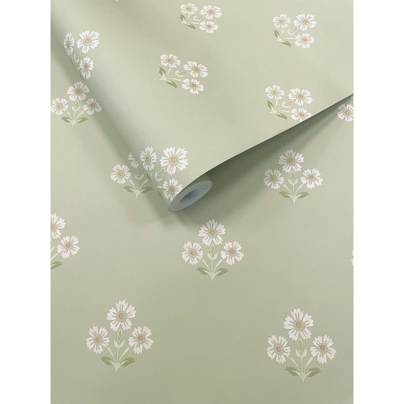 Papier peint texturé non tissé Plaster Timeless Bloom Pi., Vert