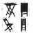 3-Piece Folding Solid Wood  Patio Dining Set-2111764773