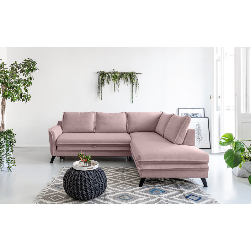Charming Charlie Corner Sofa, Right Hand Facing, Powder Rose