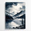 Aquarelle paysage 86, art mural gris en métal-268434451