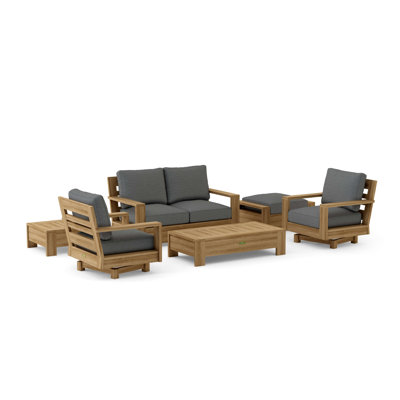 Ensemble de conversation d'extérieur 5 places avec coussins Madera Teak