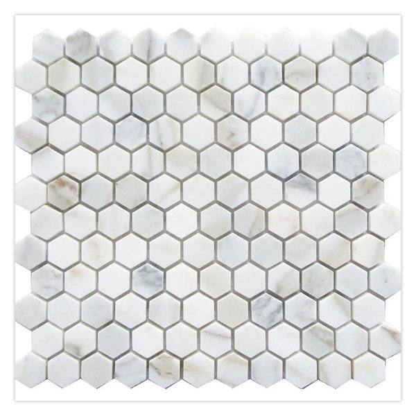 Serena 11 x 12 Calacatta Gold Honed Marble Hexagon Tile (4.55 Sq Ft/Case) - 5 Pack