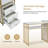 Romus Modern Double Position Nail Desk, Drawer Storage and Shelf 78.7'', Metal Frame
