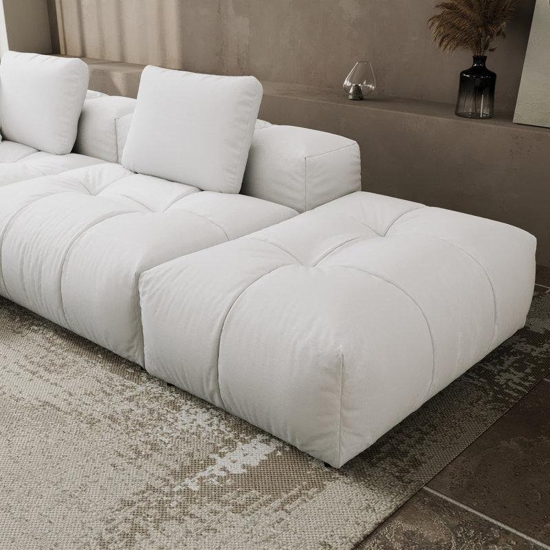 Modular Sectional Sofa Couch, Oversized Free Combination Deep Seat Sofa, Cushion Covers Removable & Washable, Fabric, Down Filled