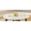 Table basse à plateau en marbre blanc avec structure en bois de noyer, table d'appoint moderne pour le salon