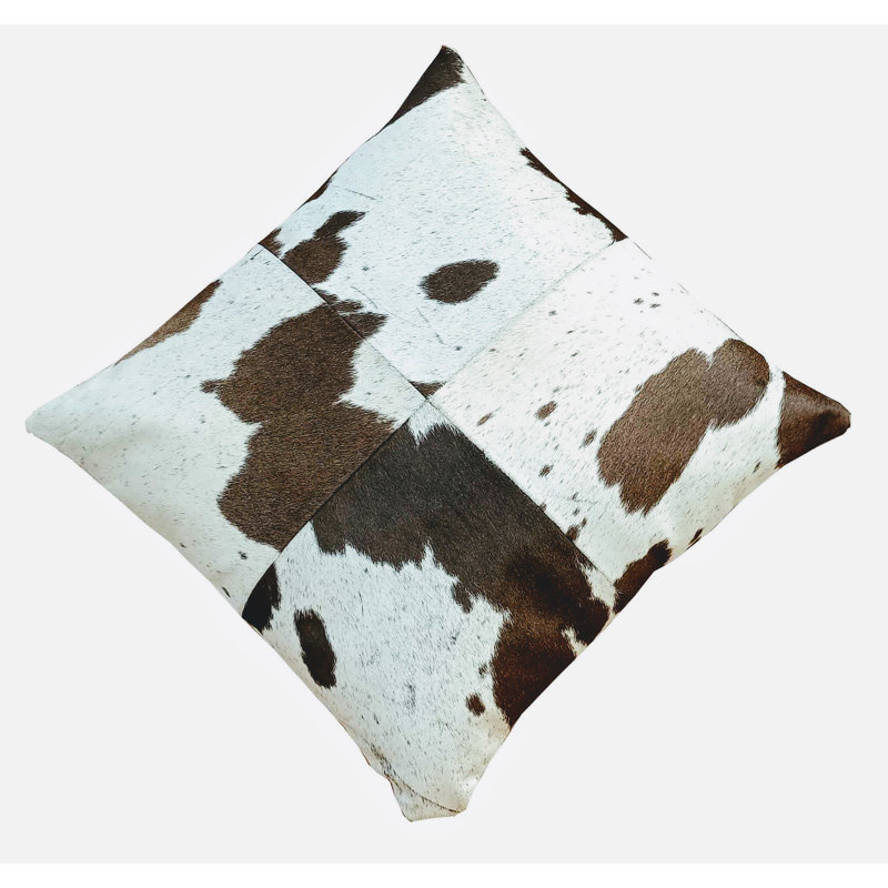 DIBO Brown & White Cowhide Pillow