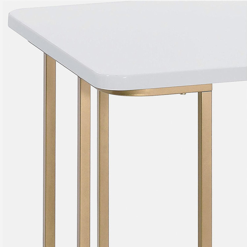 Bureau blanc doré