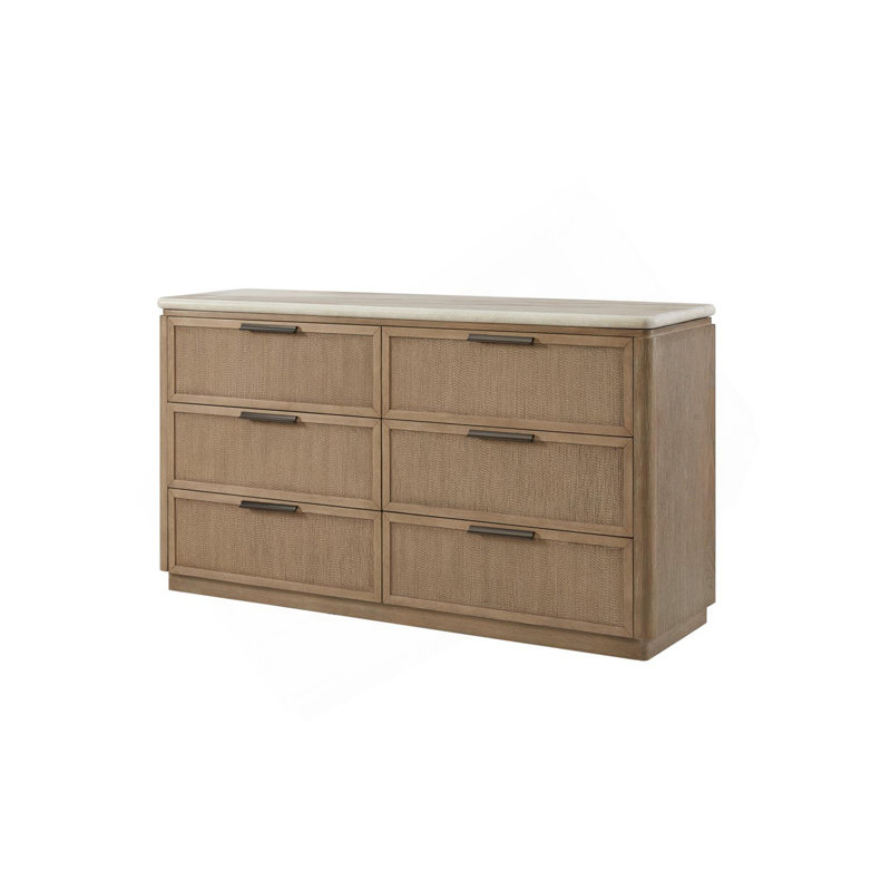 Commode - Façades de tiroirs en corde - Caramel