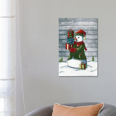 Christmas Snowmen II by Josefina - Wrapped Canvas Gallery-Wrapped Canvas Giclée