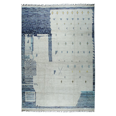 Marrakech Colorful Prism Trail Multicolor Hand Knotted Wool Multicolored Contemporary Transitional Area Rug