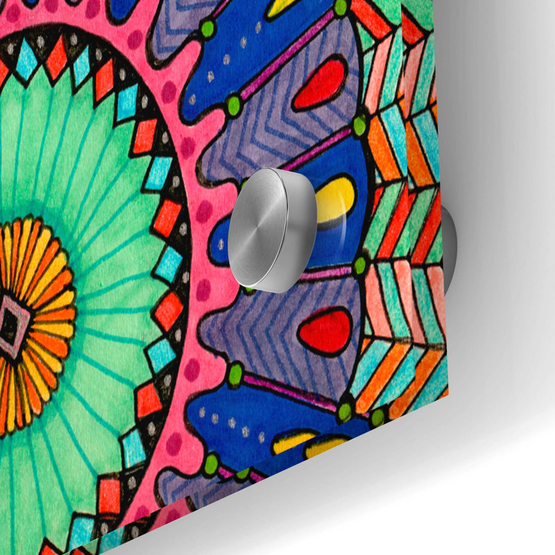 Mandala parade sur plastique / acrylique par Hello Angel Print, H 24 po x l 36 po x P 0,2 po