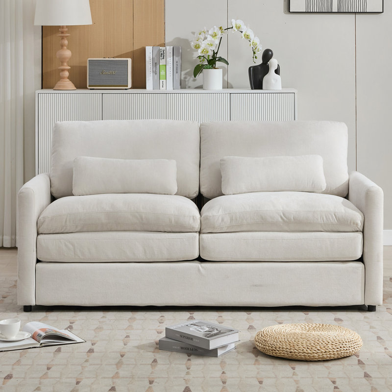 68,1 po Cozy Upholsteloveeat Canapé Comfy Comfy Cloud Canapé, Beige
