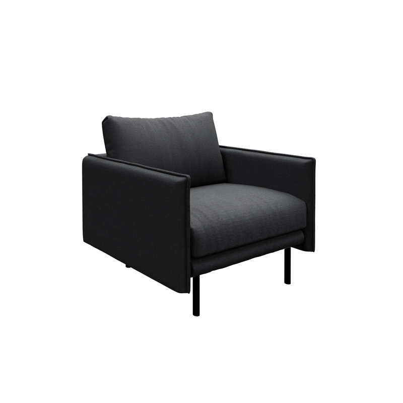 David Upholstered Armchair, Black