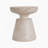 Outdoor/Indoor Lightweight Concrete Side Table,Travertine Finish