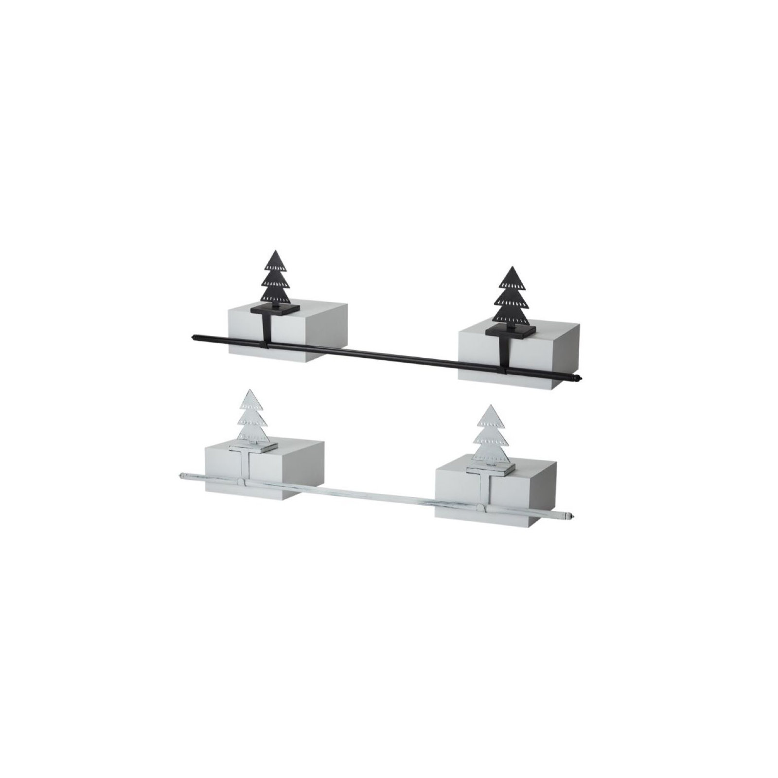 Pine Tree Stocking Holder, White