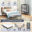 Folding Bed with 5" Memory Foam Mattress, Roll Away Beds with Metal Frame for Adults, Portable Foldable Bed with Wheels and Dustproof Bag-1417051193