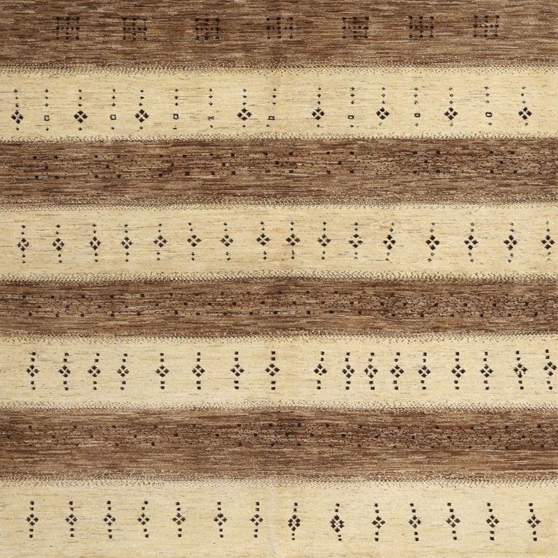 Tapis beige/brun contemporain Philllip, Carré 5 pi
