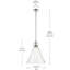 Luminaire suspendu traditionnel 1 lumière avec verre-111187554-111187555-111187559